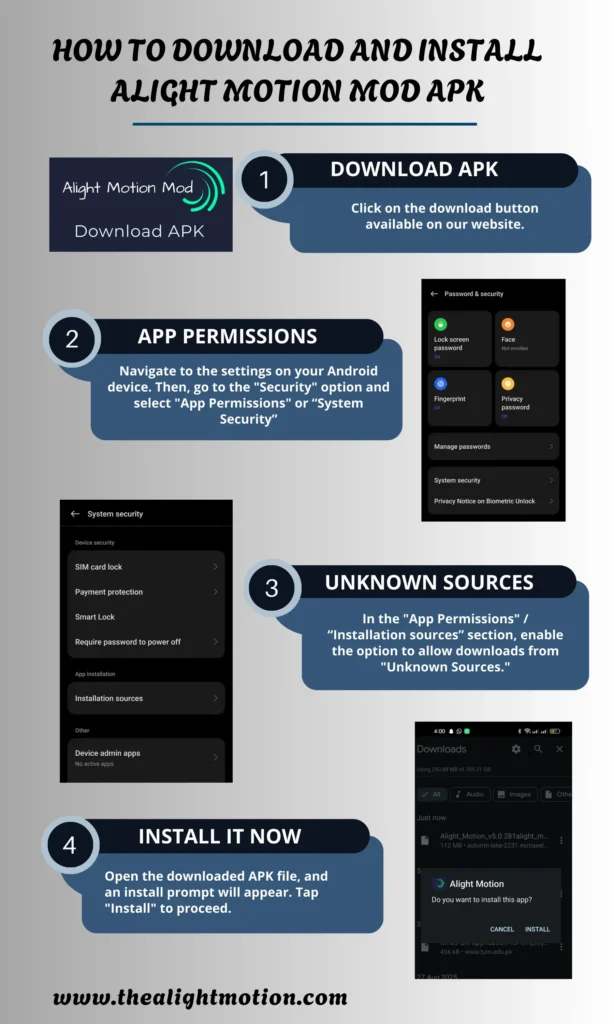 How to Download and Install Alight Motion Mod apk